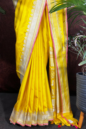 Iktara weave Banaras Katan Silk Saree