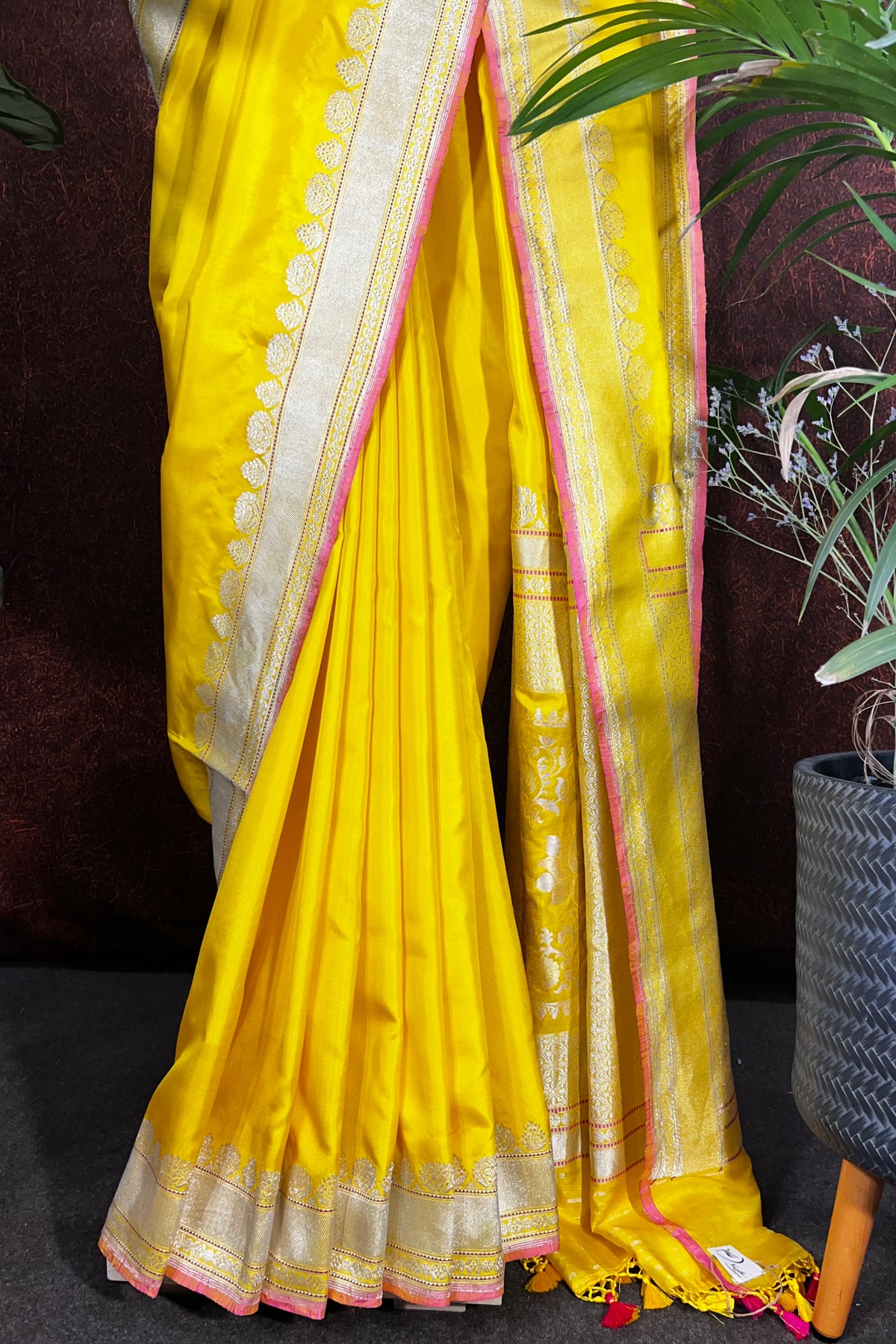 Iktara weave Banaras Katan Silk Saree