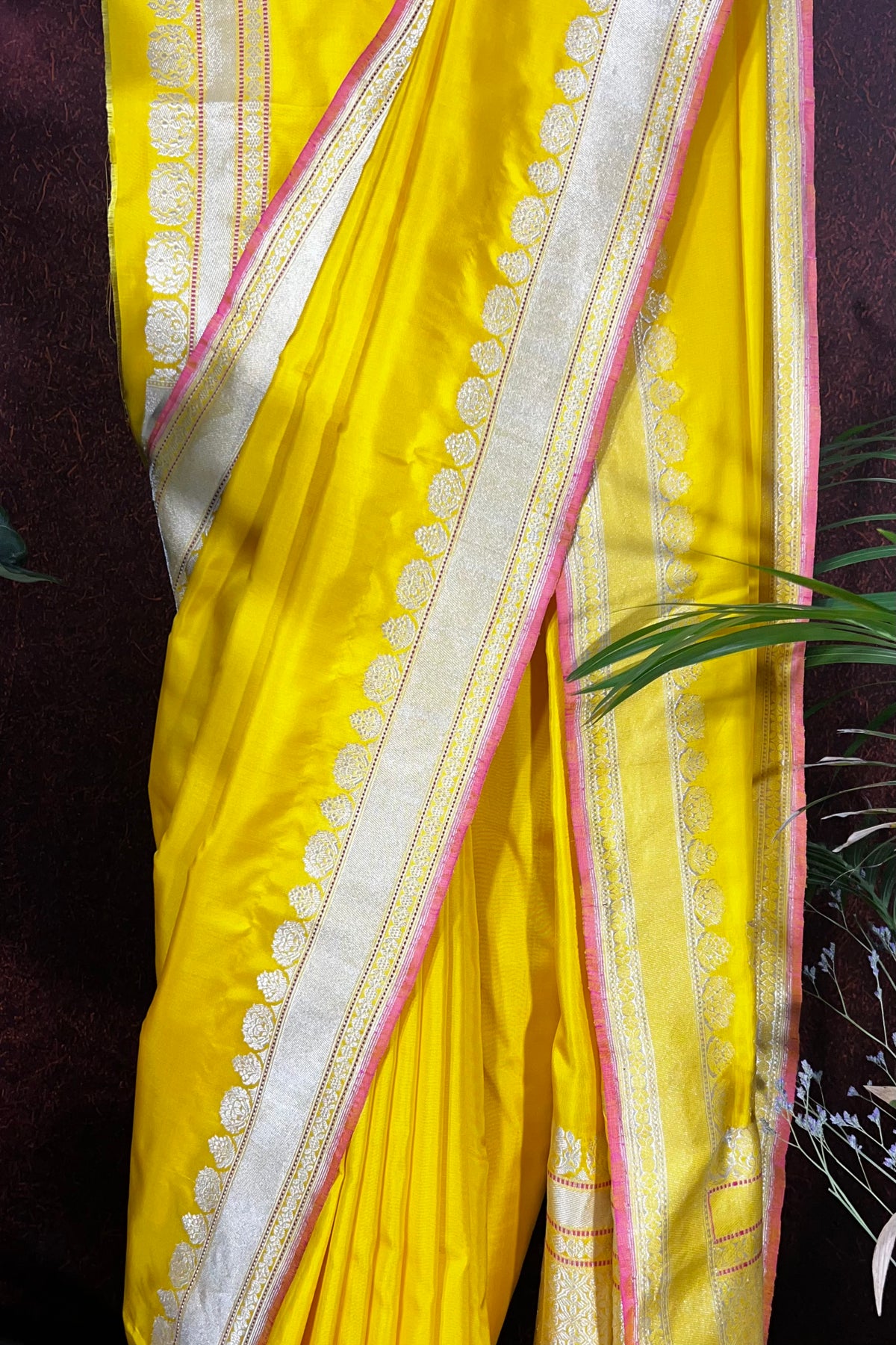 Iktara weave Banaras Katan Silk Saree